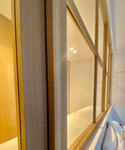 Détail chêne verriere bois